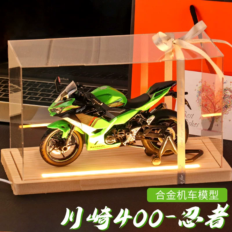 川崎ninja400摩托车模型仿真合金忍者机车模收藏摆件男生生日礼物
